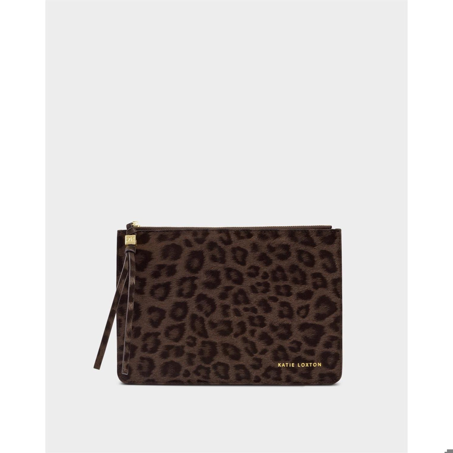 Katie Loxton Tassel Charm Pouch In Chocolate Leopard *COMING SOON*