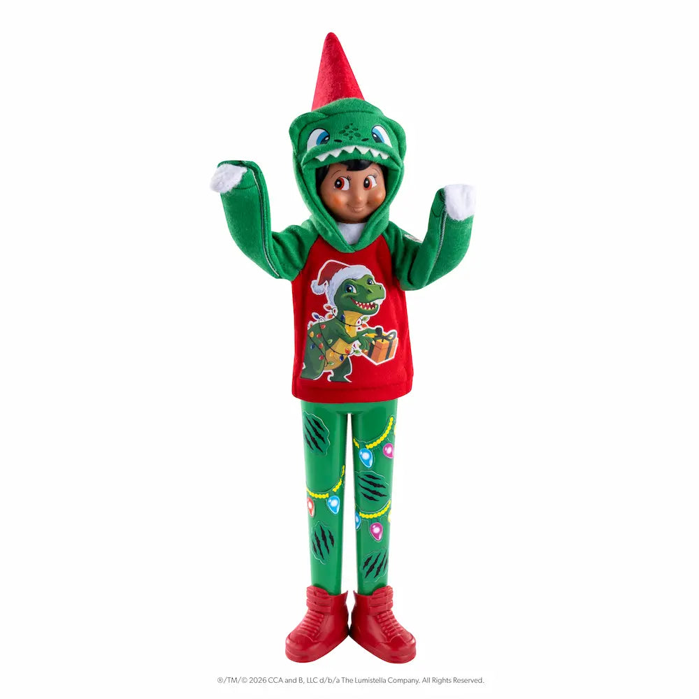 Flair Wear™ Dashing Dino Elf Hoodie & Standing Pants | MagiFreez®
