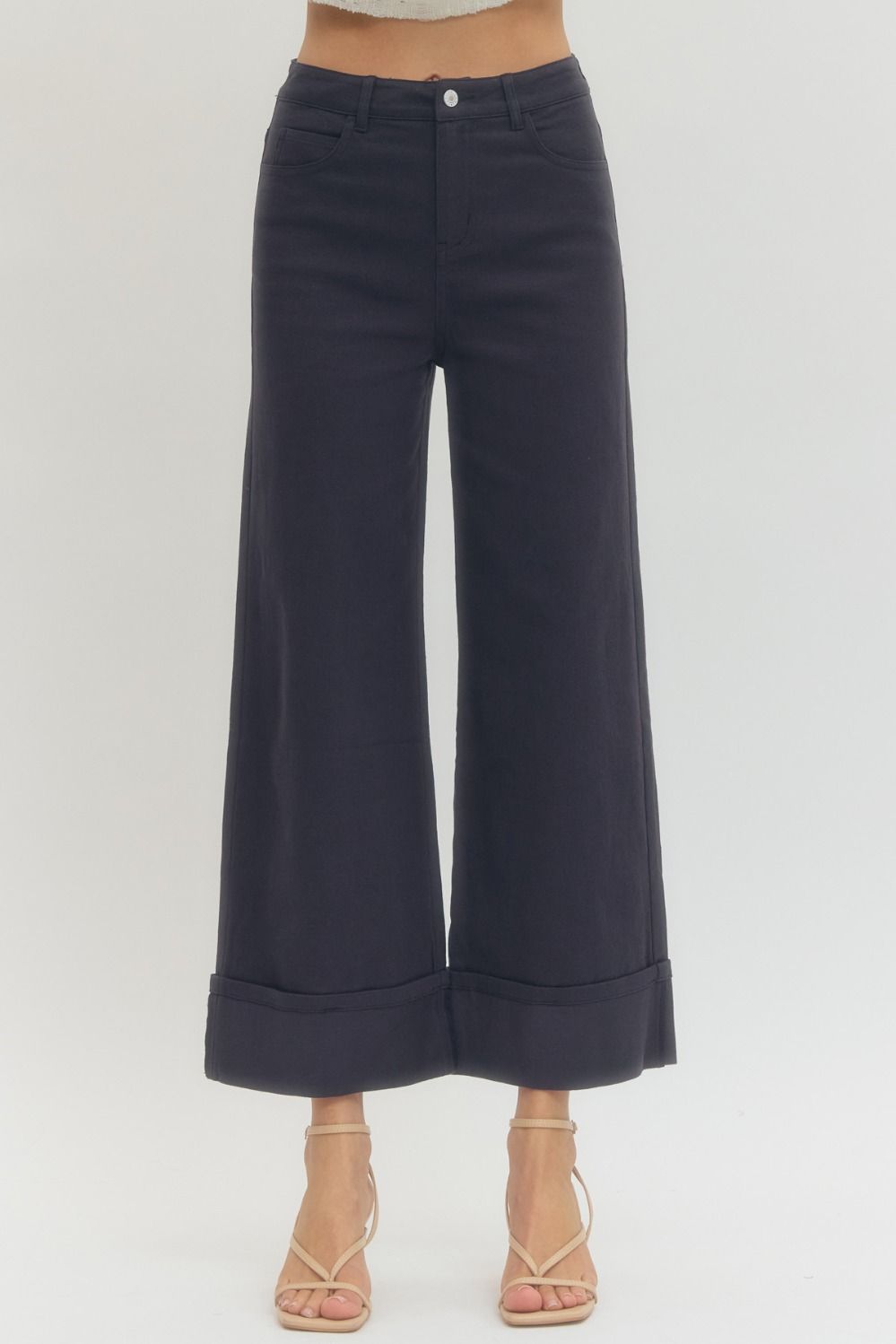 Entro Cuff Bottom Pants In Navy