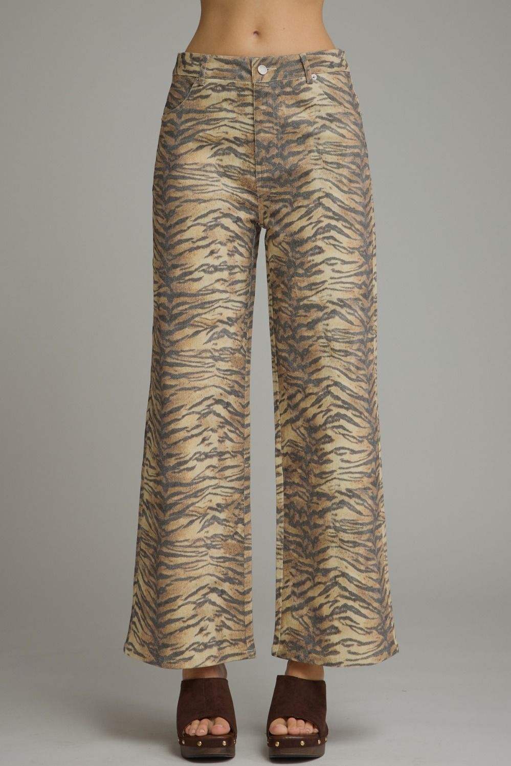 ENTRO Animal Print Wide Leg Pant *COMING SOON*