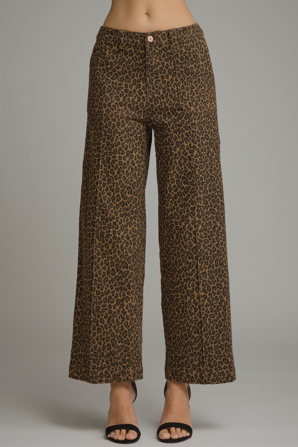 ENTRO Leopard Pants In Brown *COMING SOON*