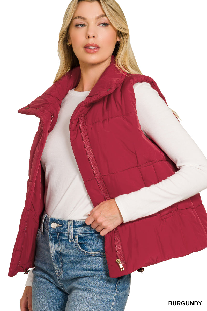 Zenana High Neck Puffer Vest *COMING SOON*