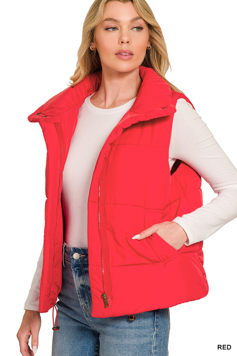 Zenana High Neck Puffer Vest *COMING SOON*