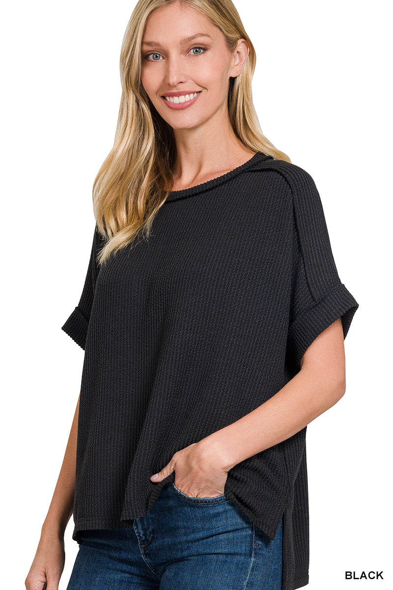 Zenana Ribbed Cup Sleeve Top - 9th Anniversary Deal *FINAL SALE*