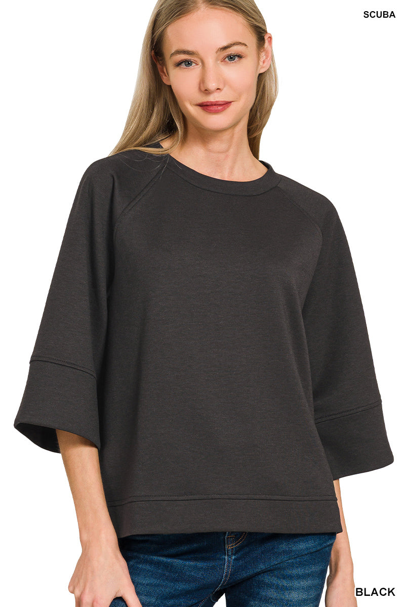 Zenana 3/4 Sleeve Pullover - 9th Anniversary Deal *FINAL SALE*
