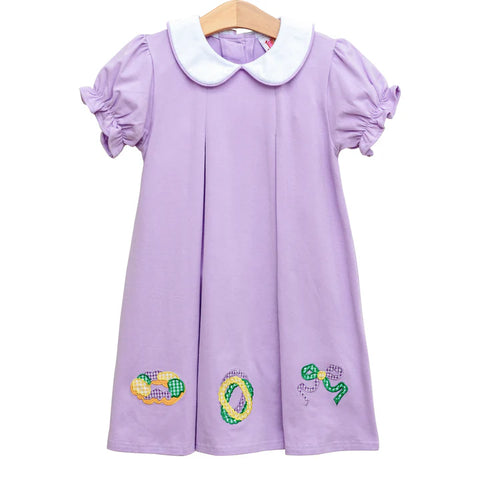 Jellybean by Smock Candy- Mardi Gras Pleat Dress