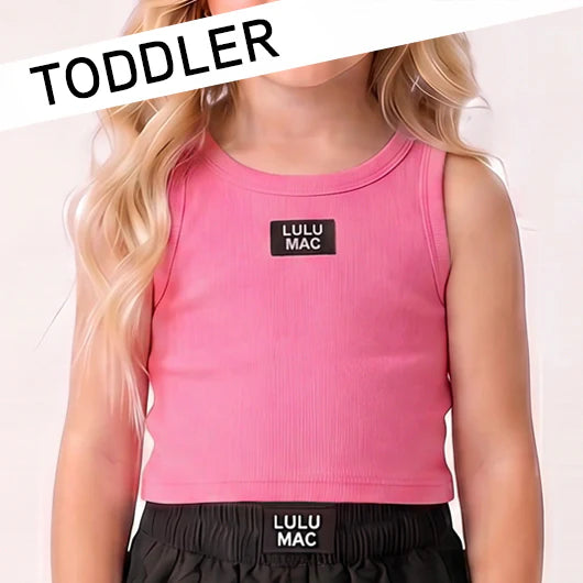 Bubblegum Toddler Solid Tank