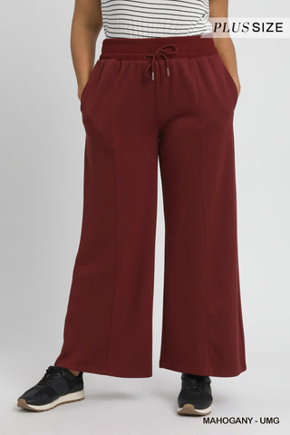 Umgee Luxeknit Lounge Pants In Mahogany PLUS Sizes  *COMING SOON*