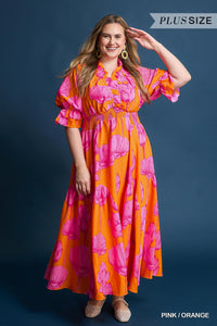 Umgee Bloom Boldly Maxi Dress Plus Size