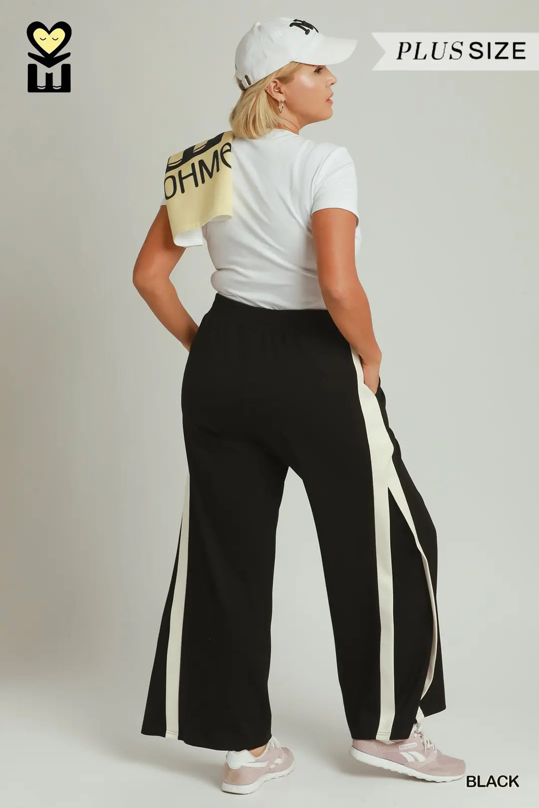 UMGEE Colorblock Pants In Black PLUS Sizes