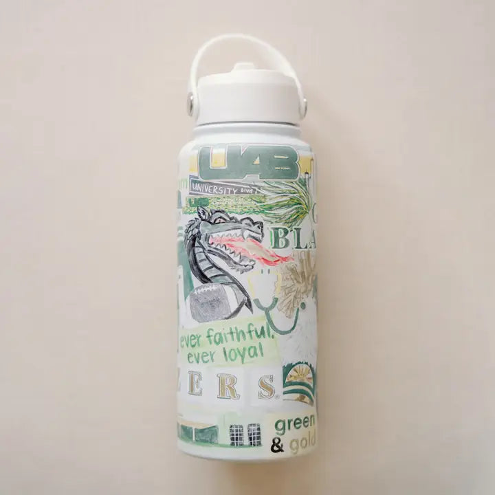 Uab 32 oz Insulated Water Bottle