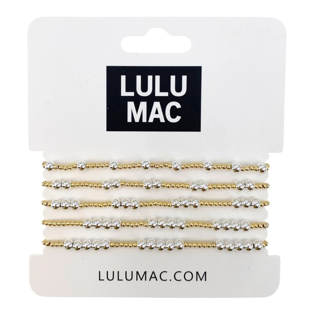 Lulu Mac Gold with Silver Bracelet Stack