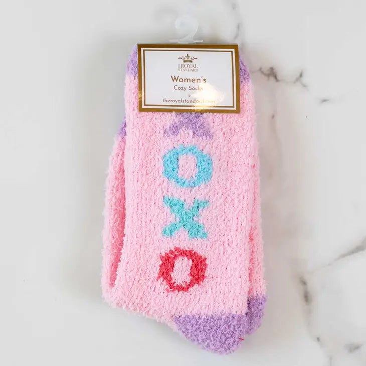 Xoxo Cozy Socks Pink/Multi One Size