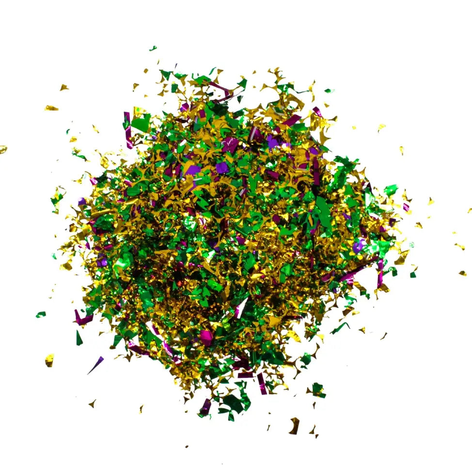 Metallic Purple, Green and Gold Confetti 1lb (Bag)