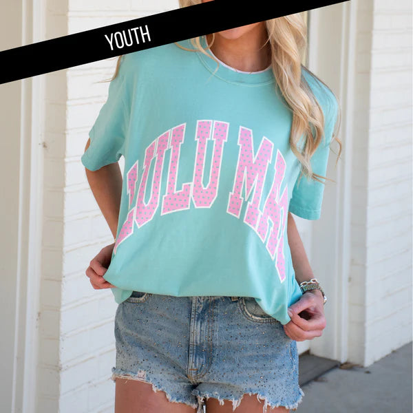 Lulu Mac Youth Chalky Mint Comfort Color Tee