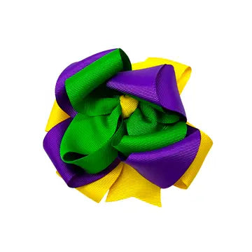 Mardi Gras Bow with Clip