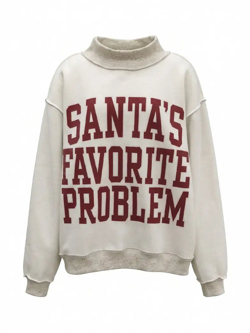 Santa's Favorite Reversible Mock Neck Sweatshirt