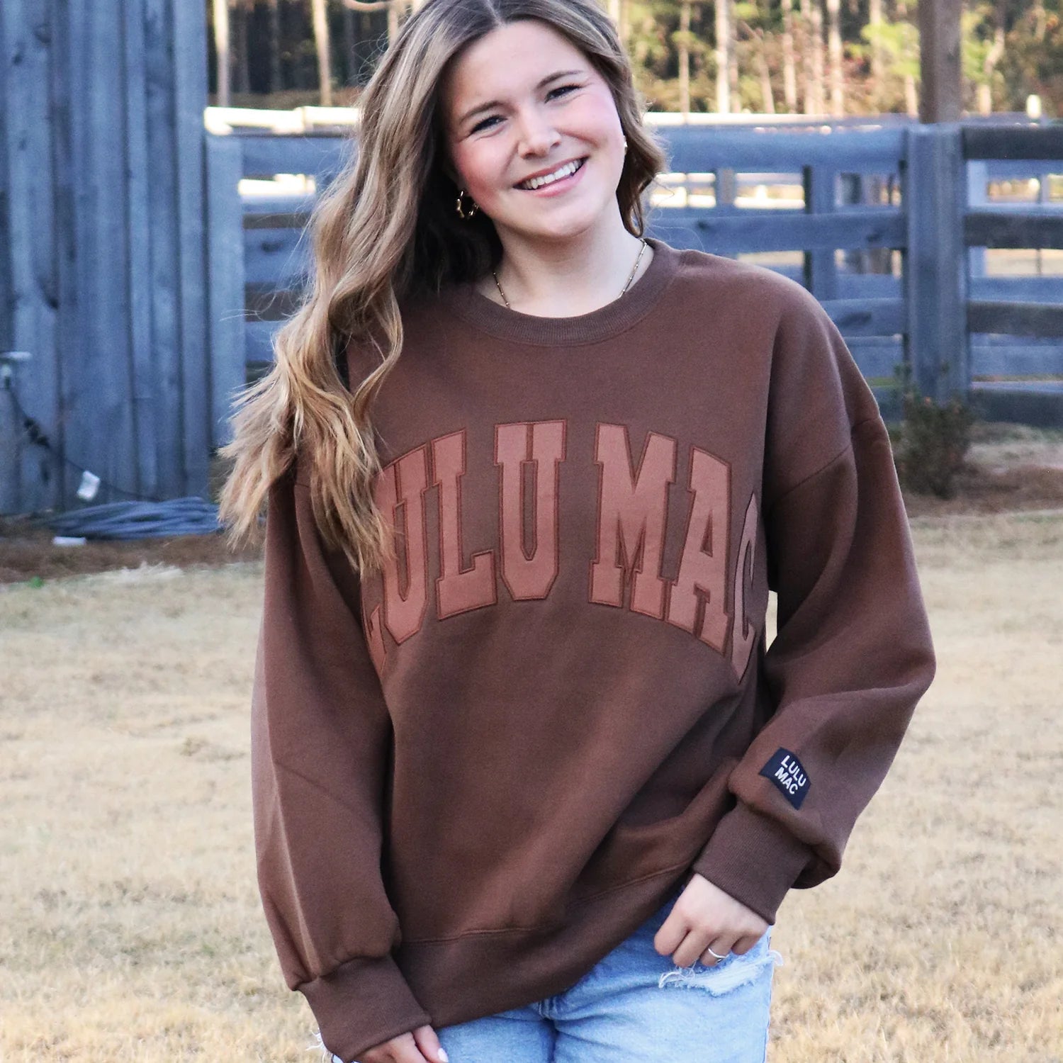Lulu Mac Brown With Brown Text Sweatshirt