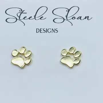 Steele Sloan Designs- Gold Hypoallernic Stud Sports Theme Earrings