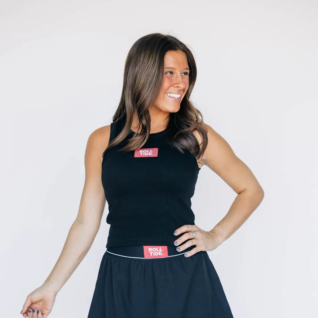 Roll Tide Woven Label Tank | Black