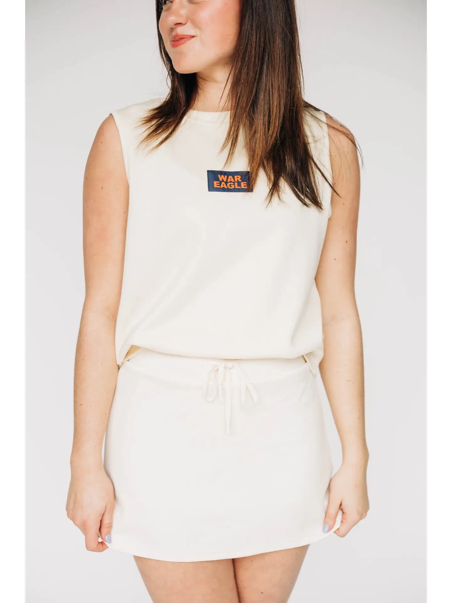 Active Tank War Eagle Woven Label | Bone