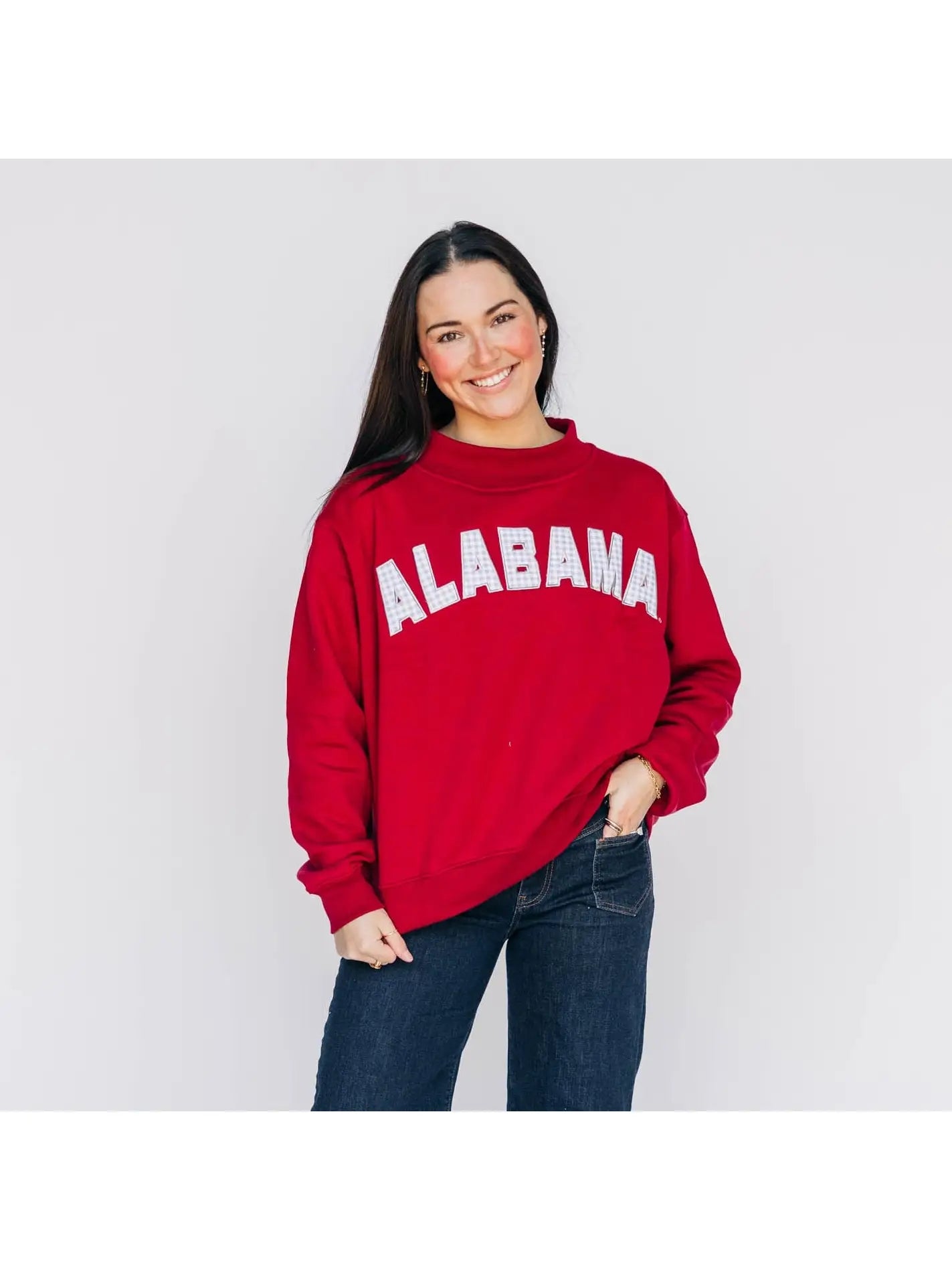 Mockneck Alabama Gingham | Crimson