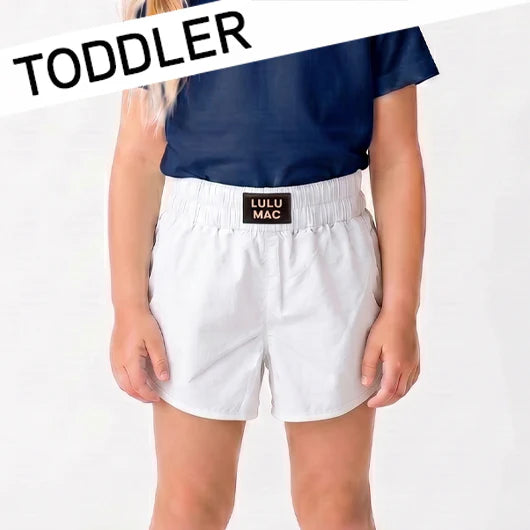 Toddler Solid White Shorts