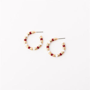 Michelle Mcdowell- Crimson & White Small Earrings