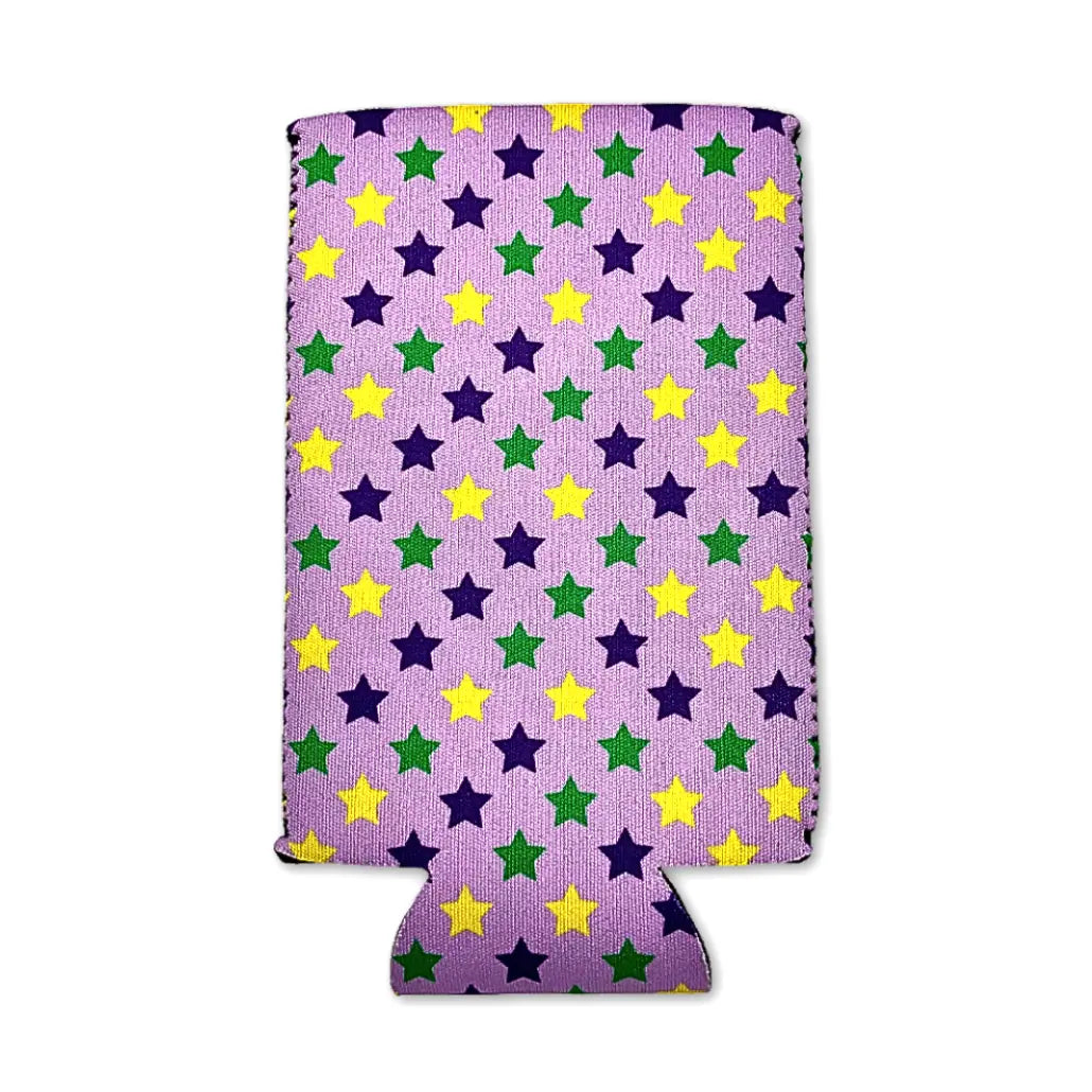 Purple, Green and Yellow Stars Skinny Coozie (Each)