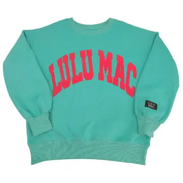 Lulu Mac Sweatshirt In Mint/Coral