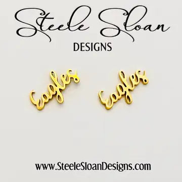 Steele Sloan Designs- Gold Hypoallernic Stud Sports Theme Earrings