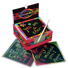 Melissa & Doug- Rainbow Mini Scratch Art Notes