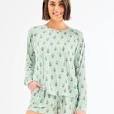 Mary Square Short Set Annie Cottage Stripes Green