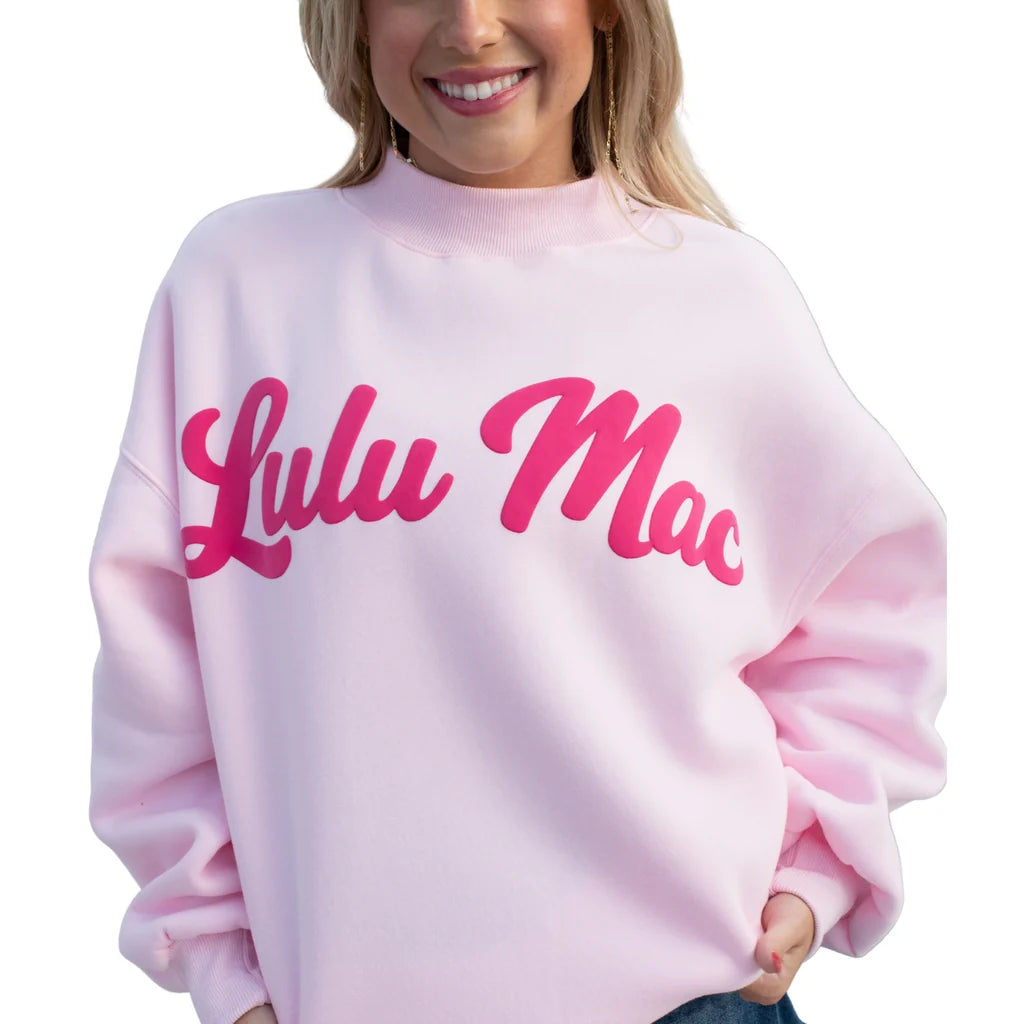 Pink Sweatshirt Bubblegum Script