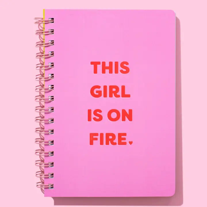 Spiral Notebook - "This Girl Is On Fire" - 200 Pages