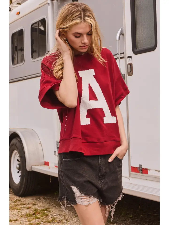Oddi AL Lettering Oversized Sweatshirt