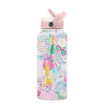 Insulated Water Bottle w/ Straw 32oz