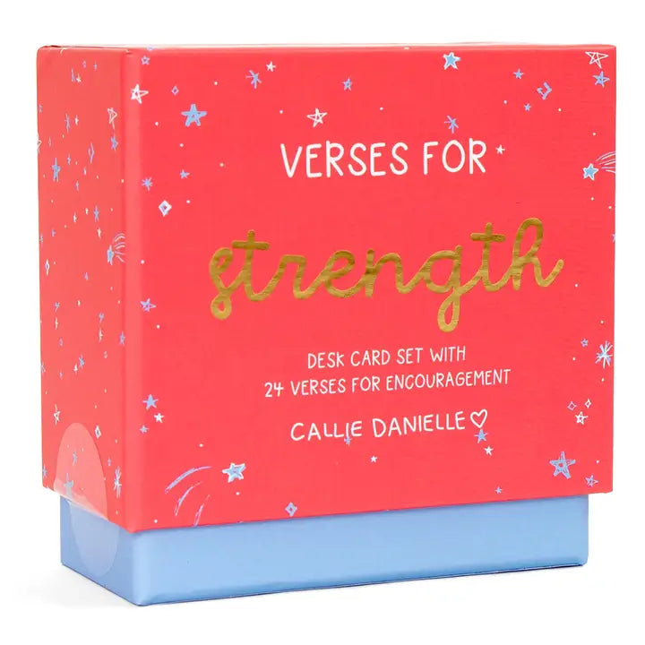 Verses For Strength – Bible Verse Card Set + Display Stand