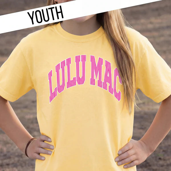 Youth Stripe Butter Youth Comfort Colors Tee