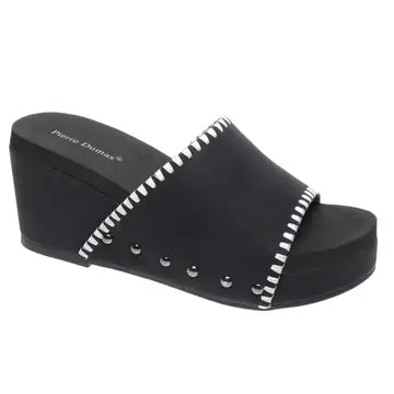 Pierre Dumas Vivian Black Wedges