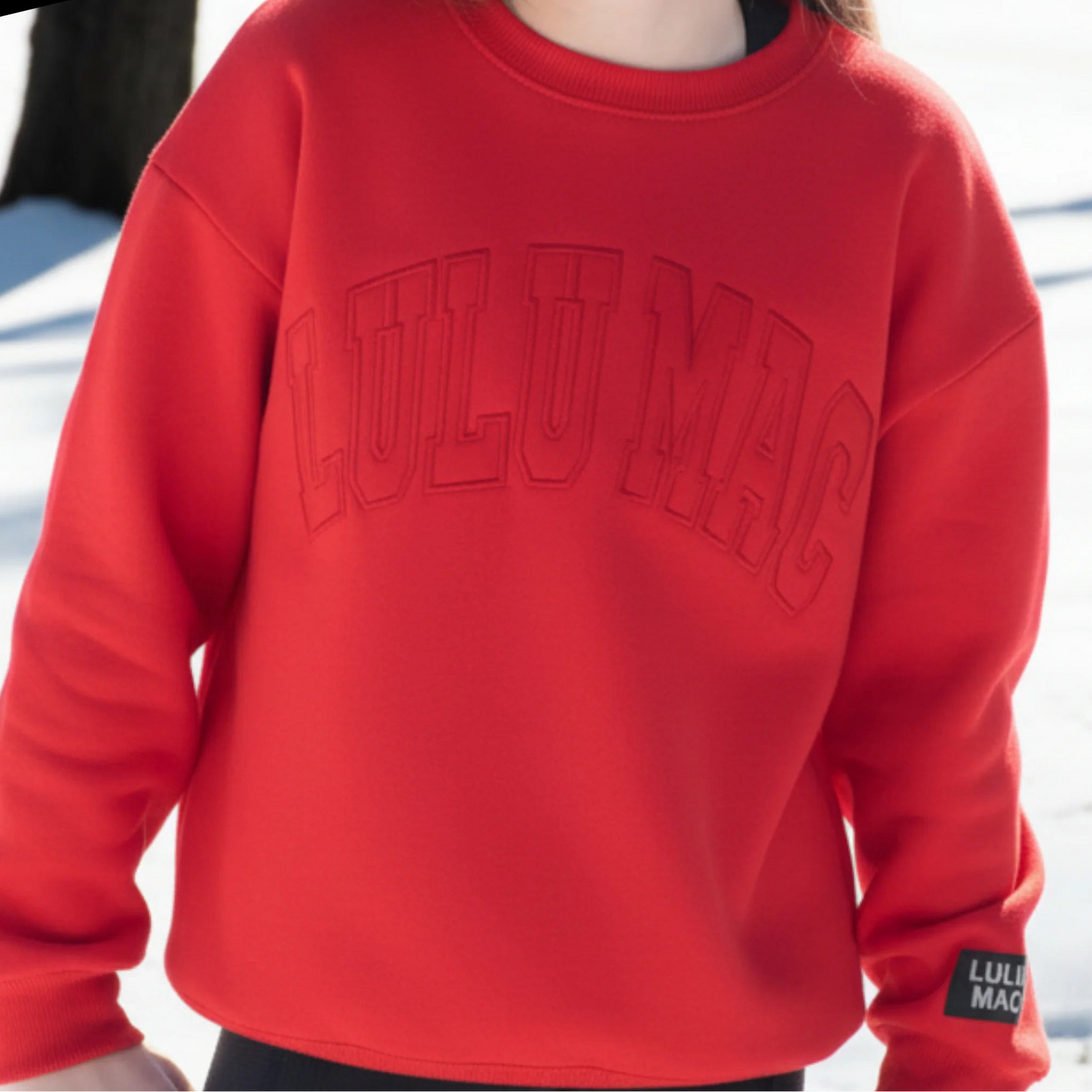 Lulu Mac Red With Red Text Sweatshirt