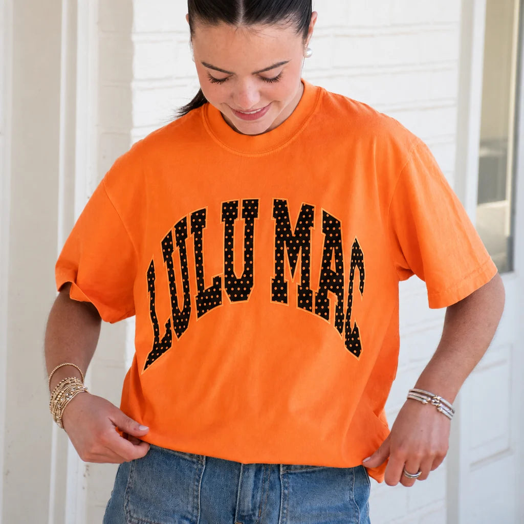 Polka Dot Adult Burnt Orange Comfort Colors Tee