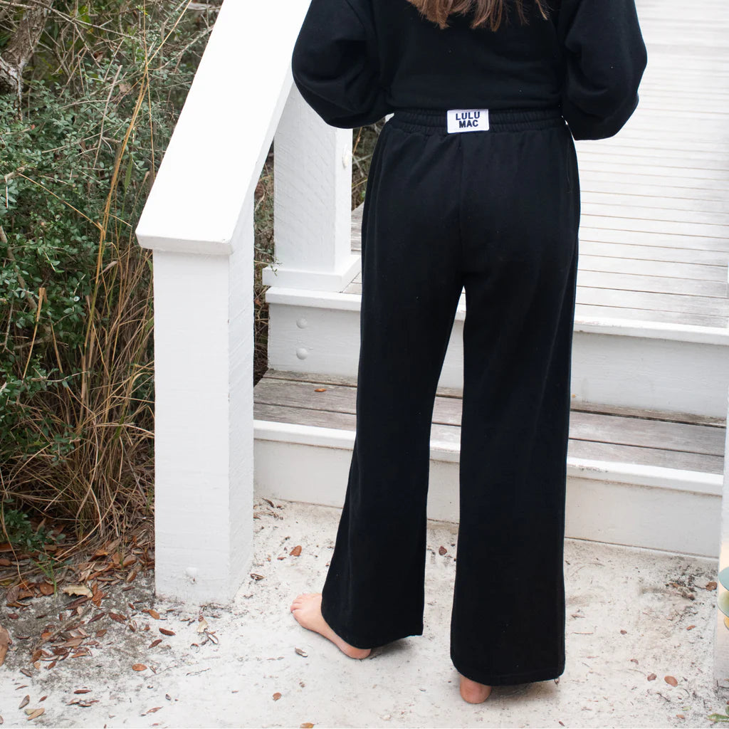 Terry Cloth Black Pant