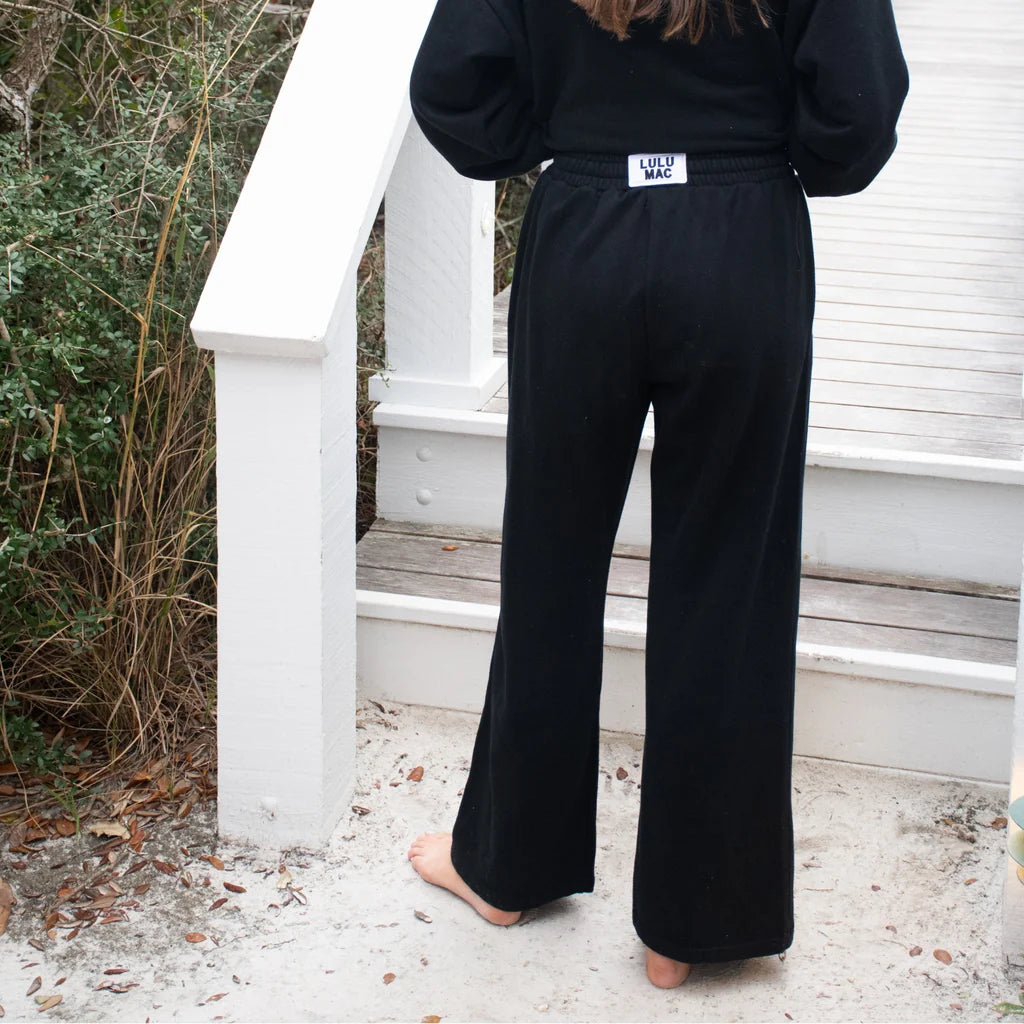 Adult Terry Cloth Pants Black