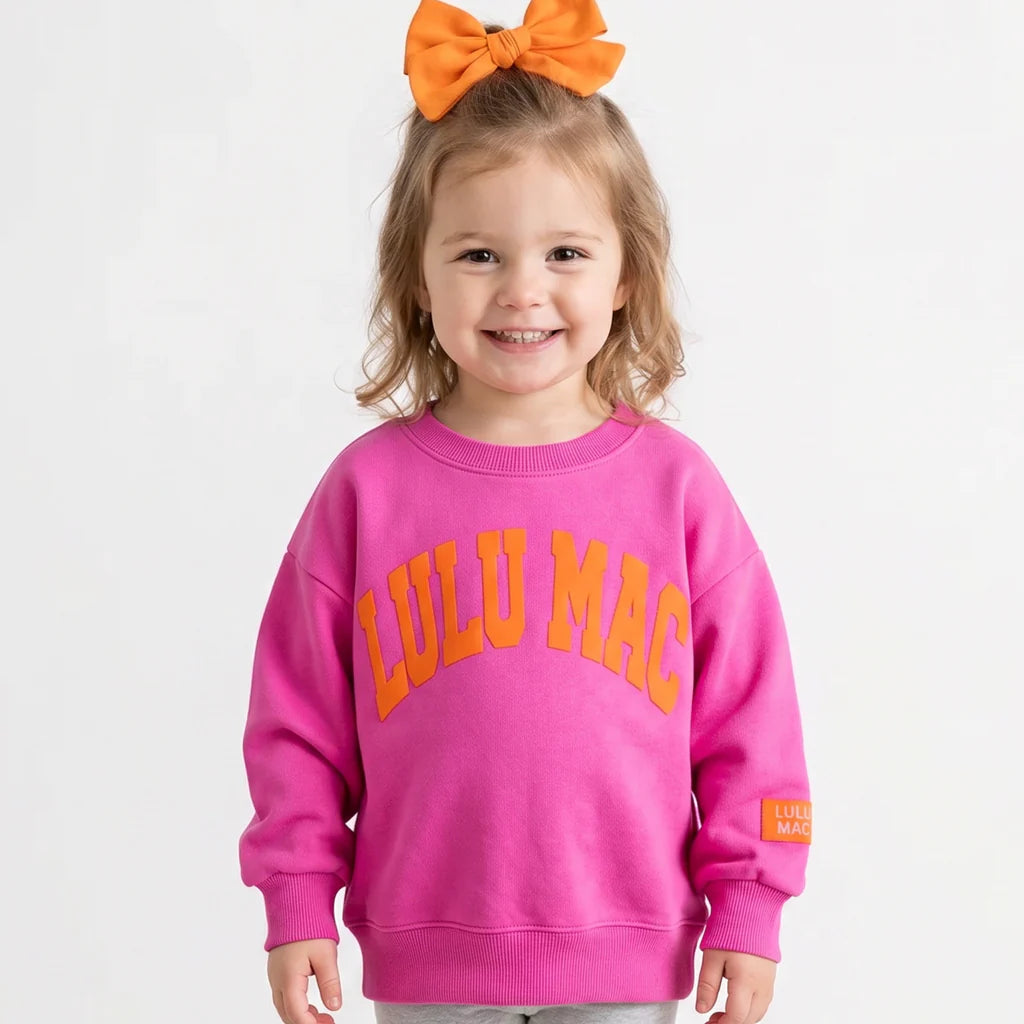 Toddler Pink With Orange Sweatshirt
