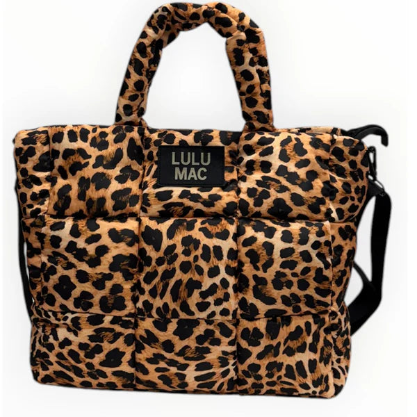 Lulu Mac Leopard Puffer Handbag