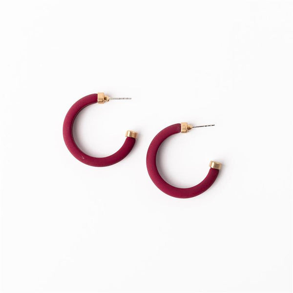 Michelle Mcdowell-Garnet & Black Medium Earrings