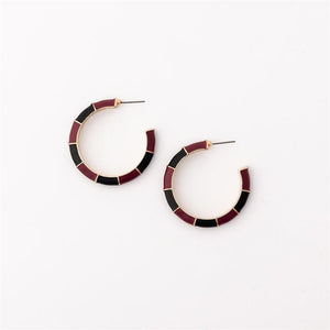 Michelle Mcdowell-Garnet & Black Medium Earrings