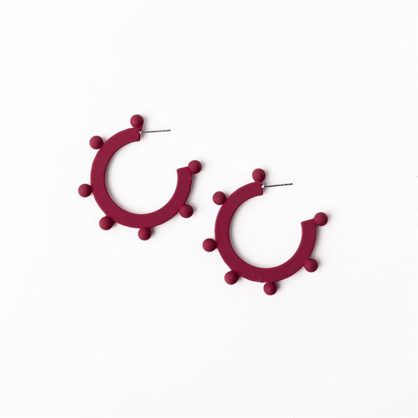 Michelle Mcdowell-Garnet & Black Medium Earrings