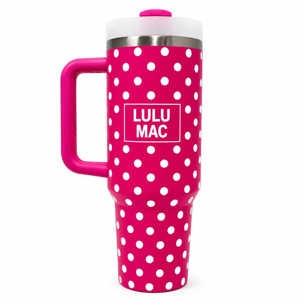 Lulu Mac Pink/White Dot Tumbler